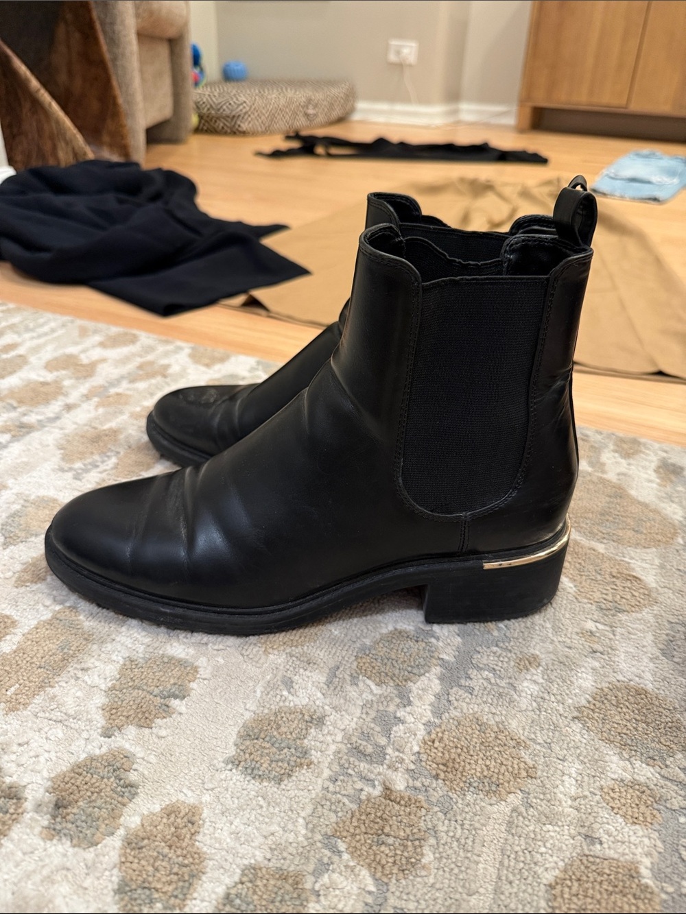 Black Chelsea Ankle Boots - Zara